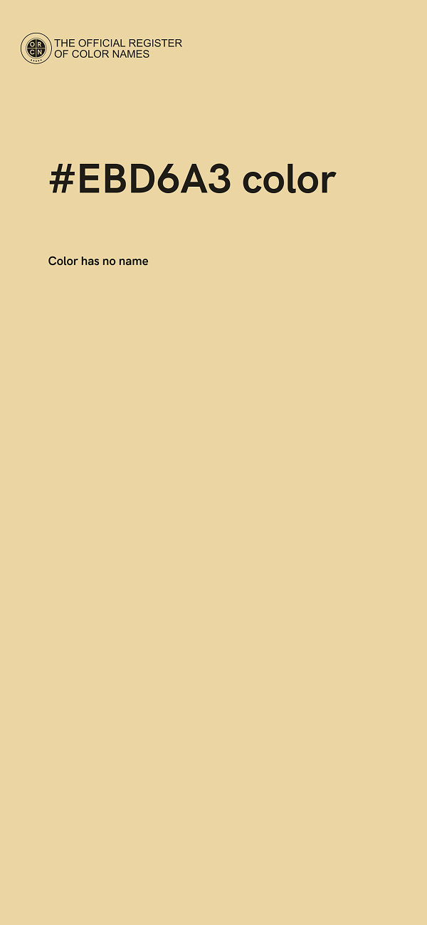 #EBD6A3 color image