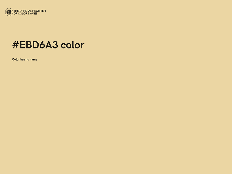 #EBD6A3 color image