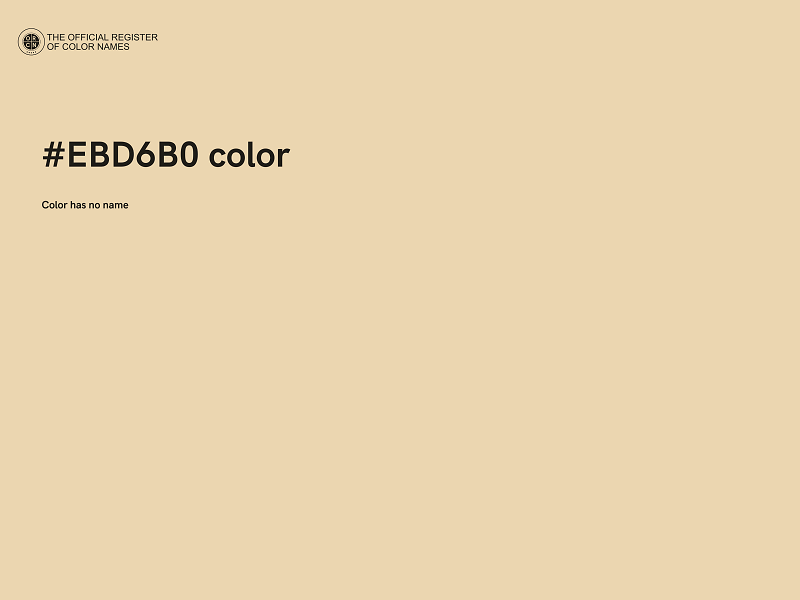 #EBD6B0 color image