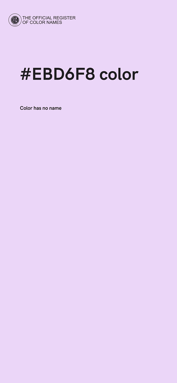 #EBD6F8 color image