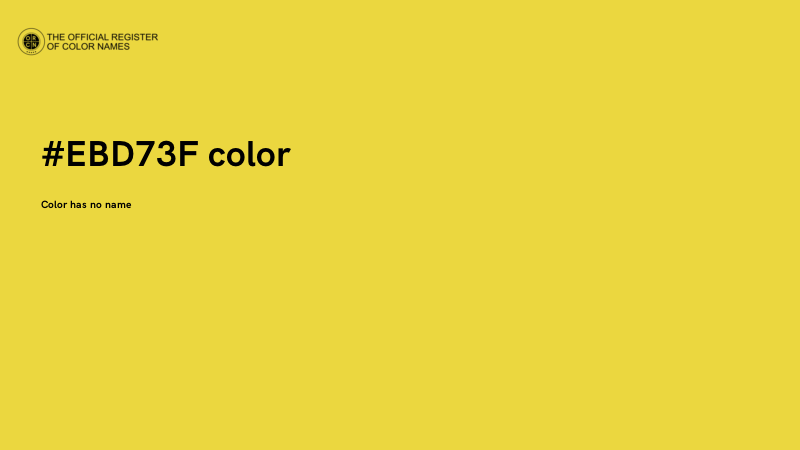 #EBD73F color image