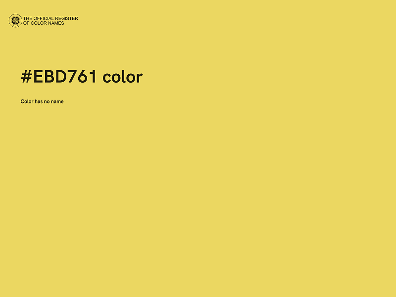 #EBD761 color image