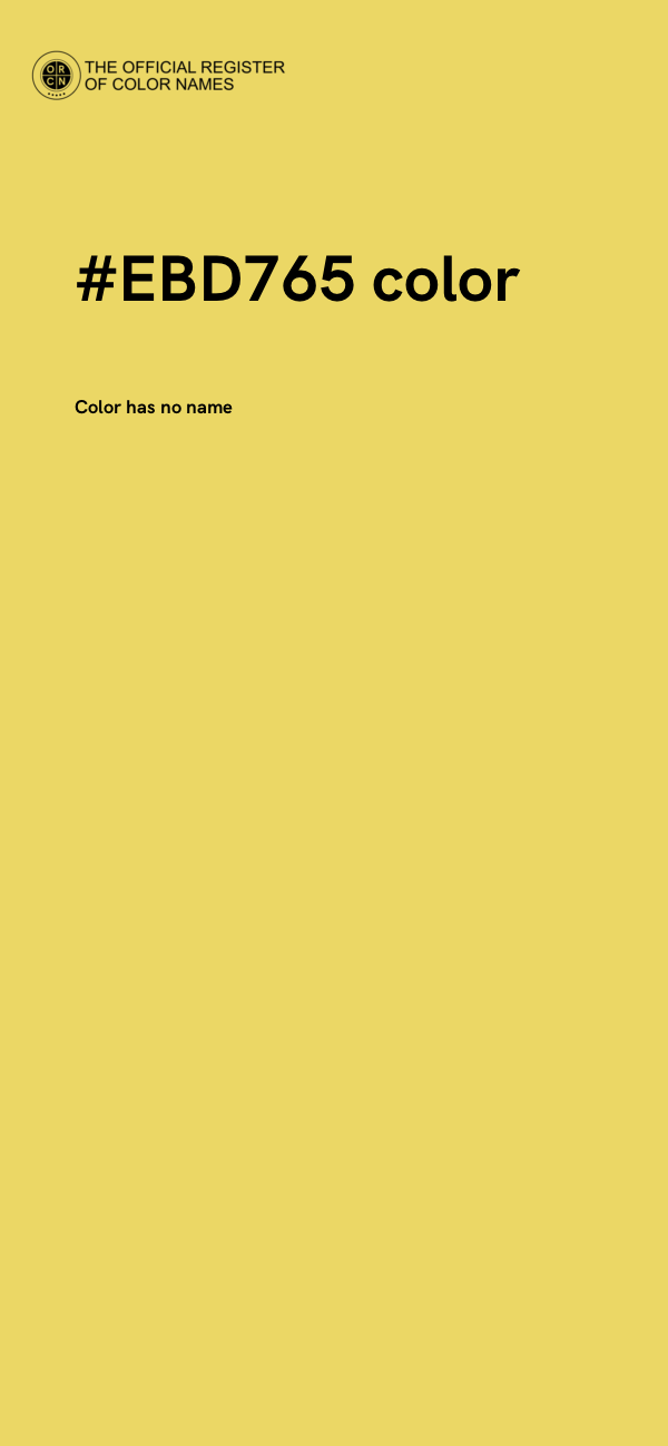 #EBD765 color image