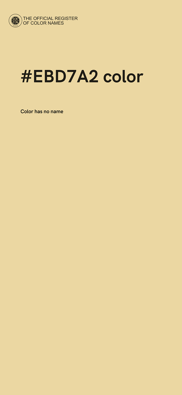 #EBD7A2 color image
