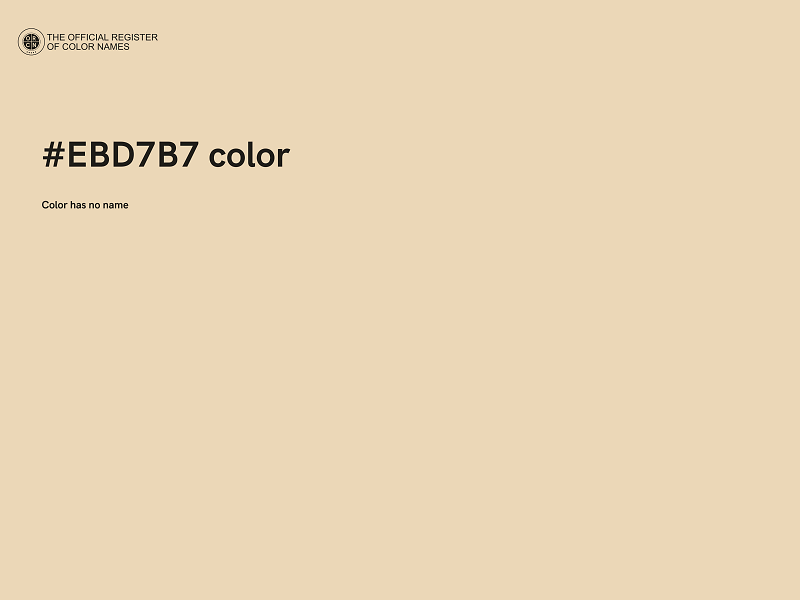 #EBD7B7 color image