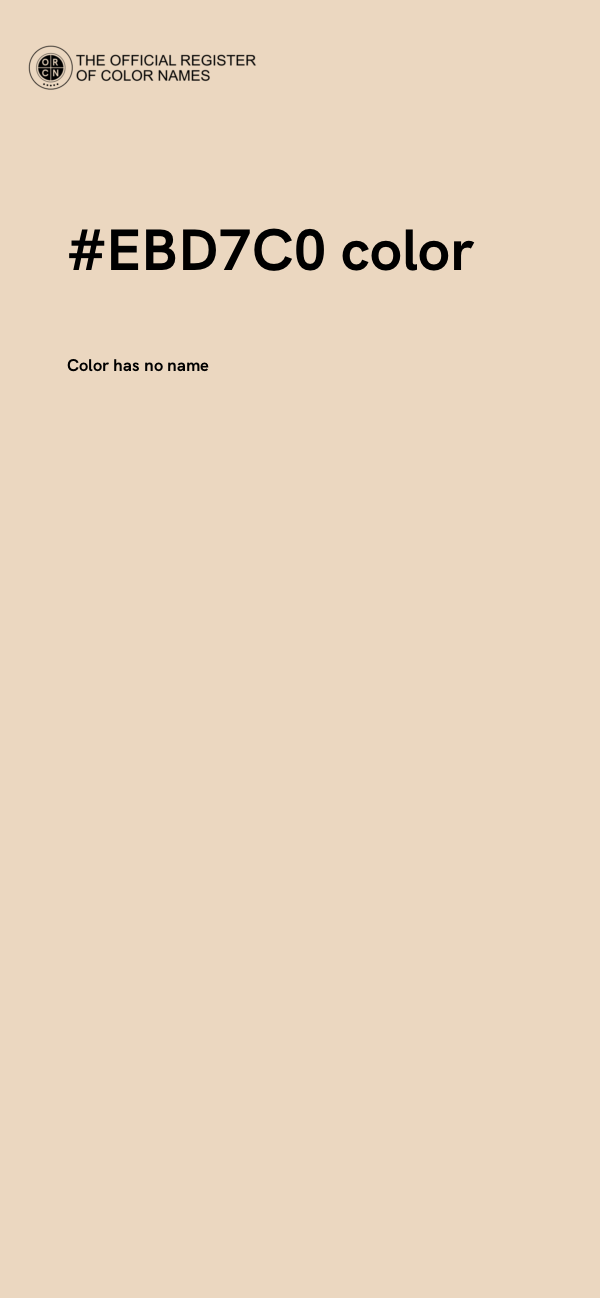 #EBD7C0 color image