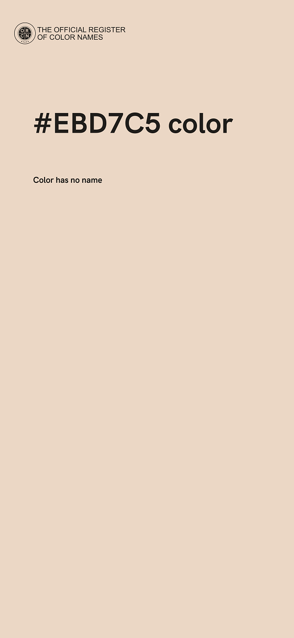 #EBD7C5 color image