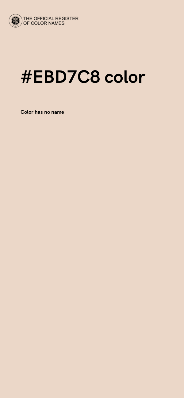 #EBD7C8 color image