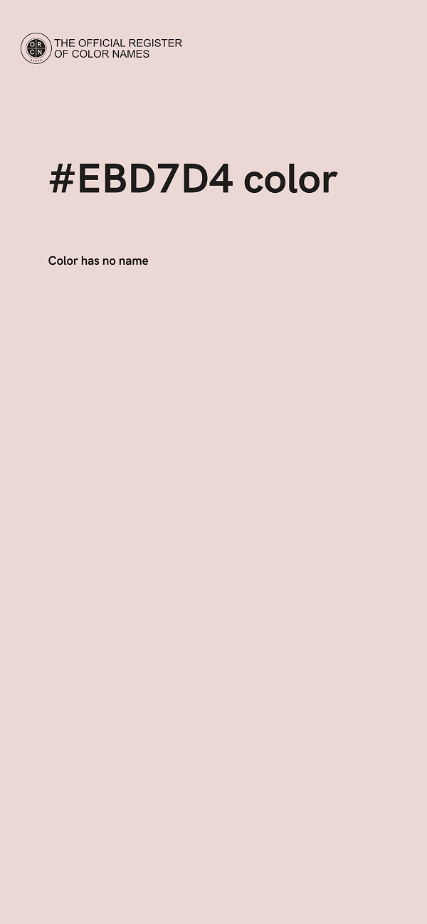 #EBD7D4 color image