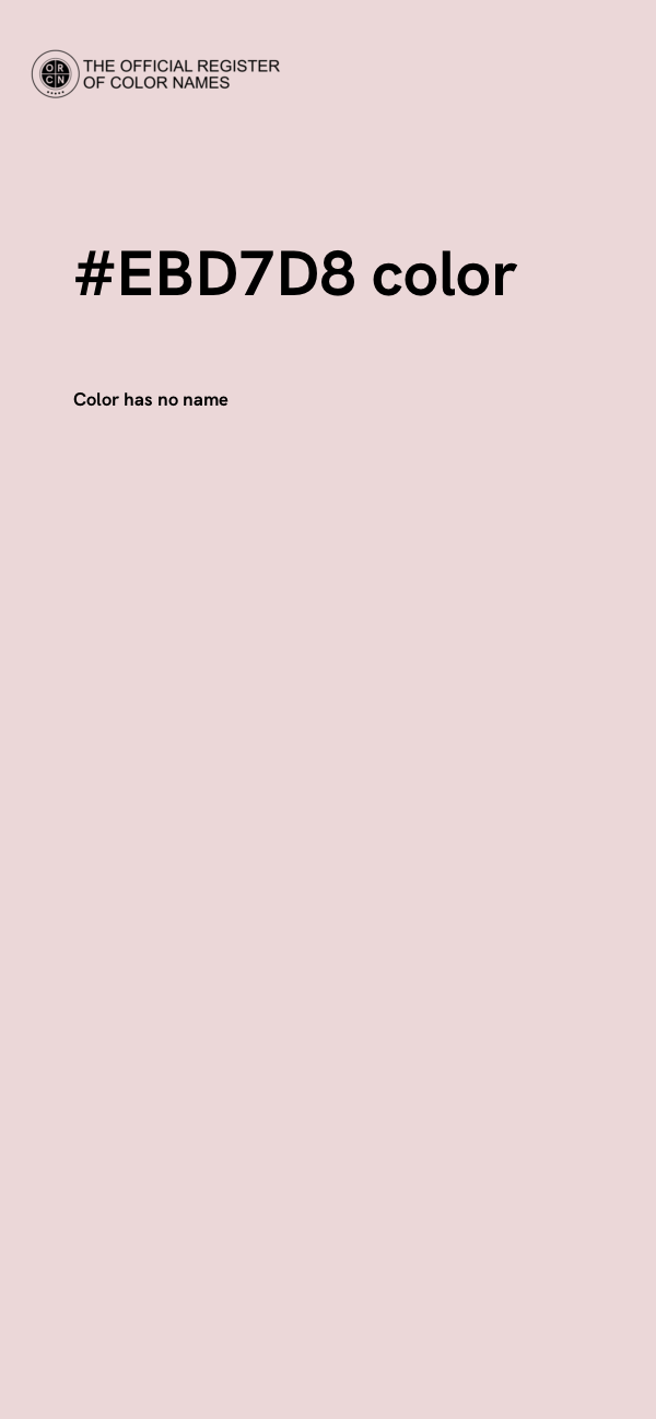 #EBD7D8 color image