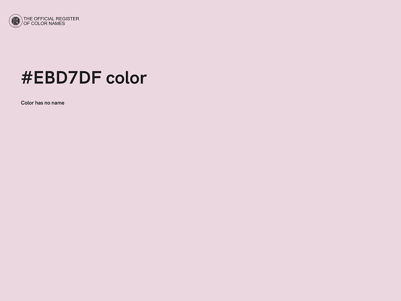 #EBD7DF color image