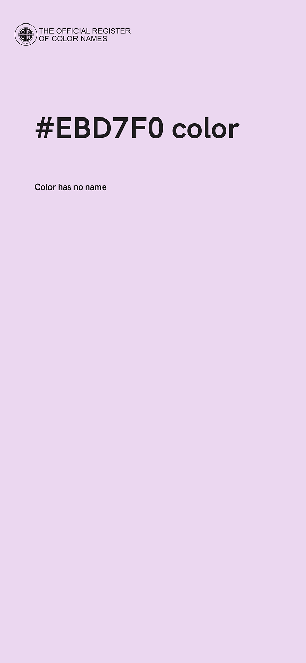 #EBD7F0 color image