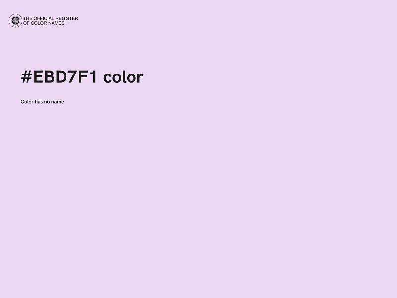 #EBD7F1 color image