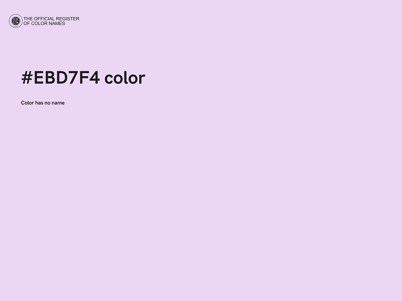 #EBD7F4 color image