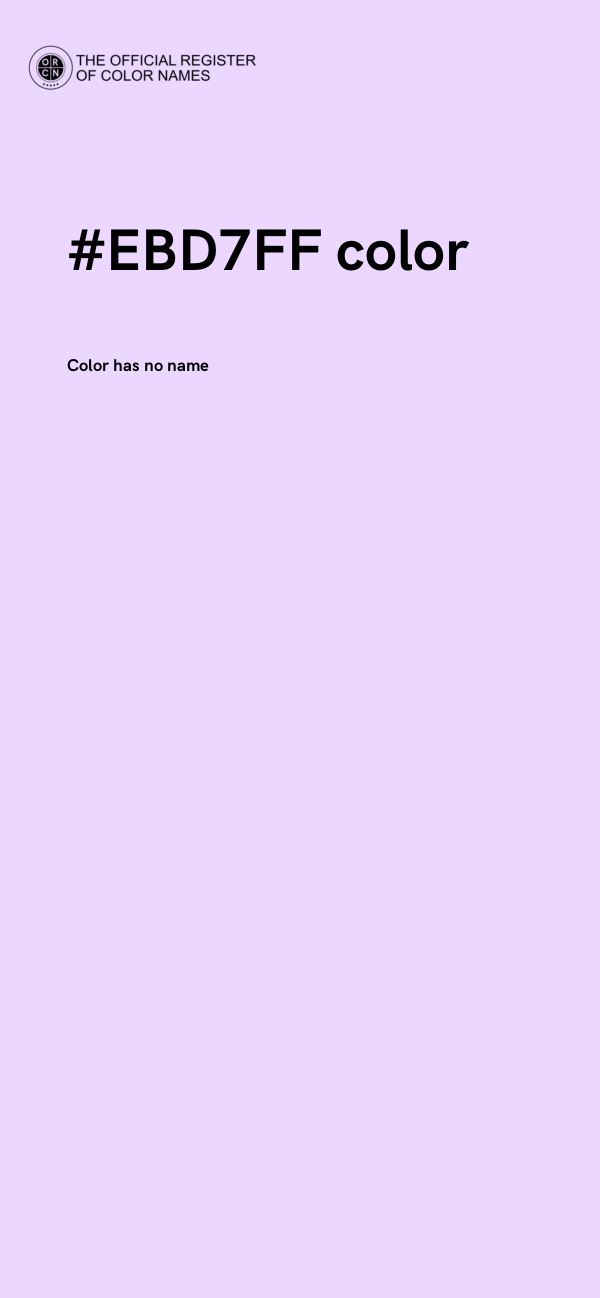 #EBD7FF color image