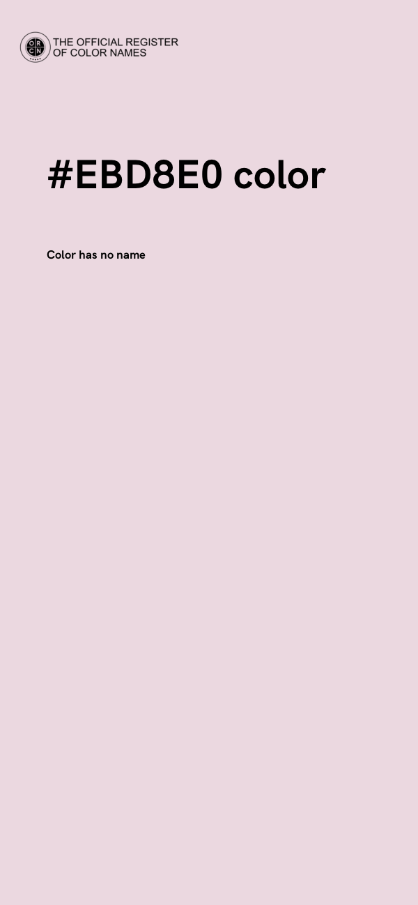 #EBD8E0 color image