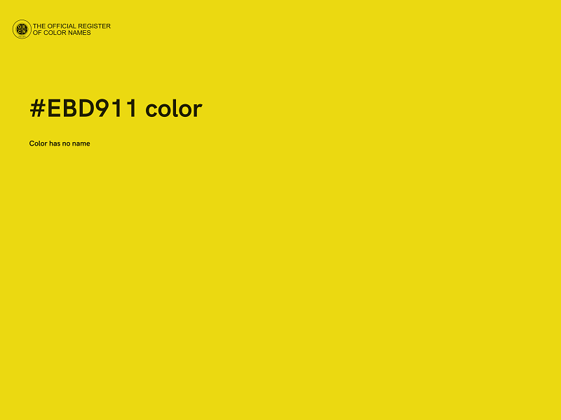 #EBD911 color image