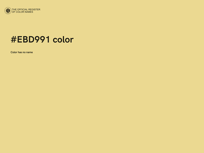 #EBD991 color image