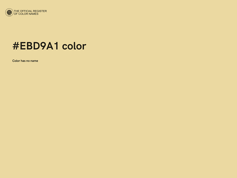 #EBD9A1 color image