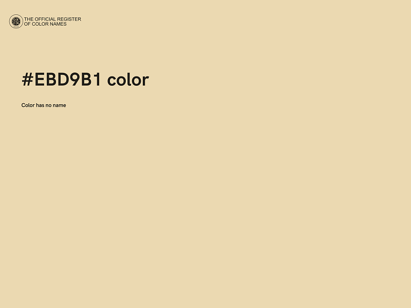 #EBD9B1 color image