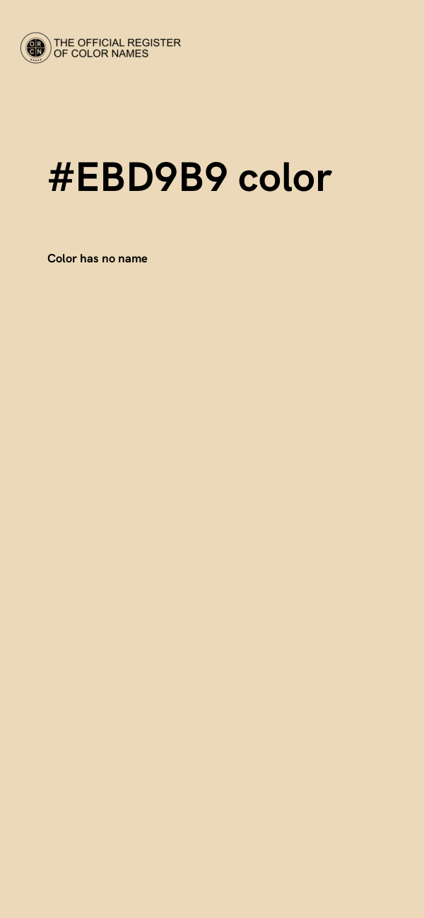 #EBD9B9 color image