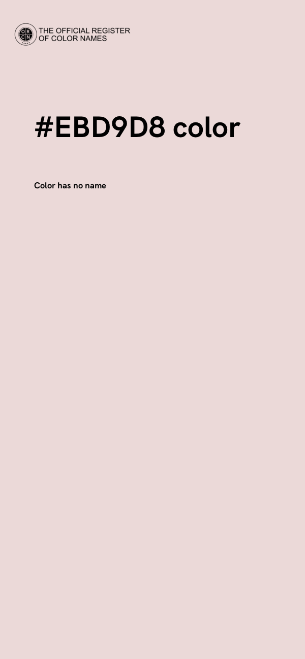 #EBD9D8 color image