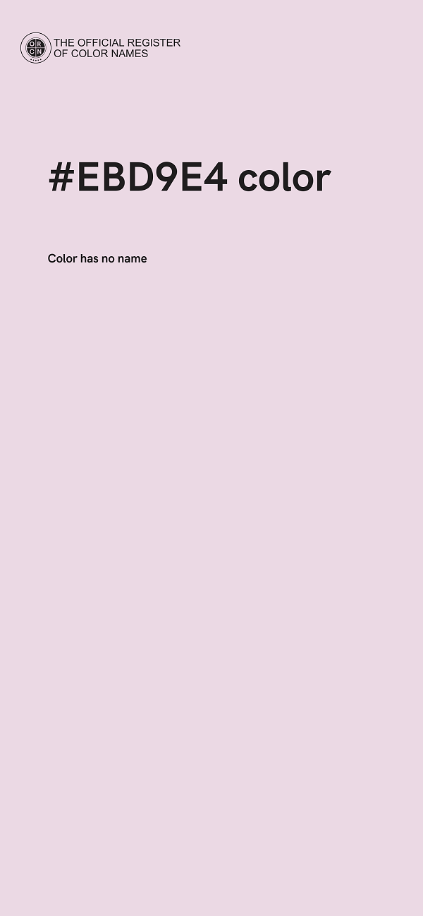 #EBD9E4 color image