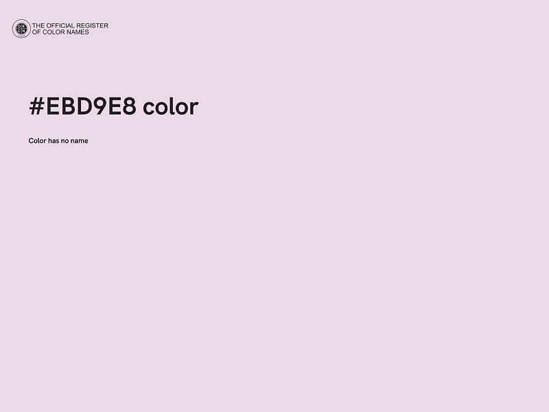 #EBD9E8 color image