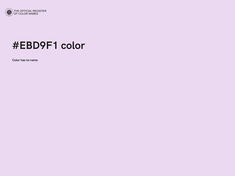 #EBD9F1 color image