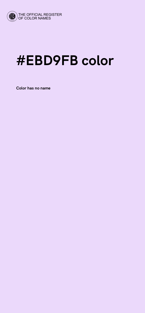 #EBD9FB color image