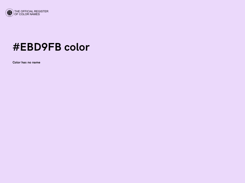 #EBD9FB color image