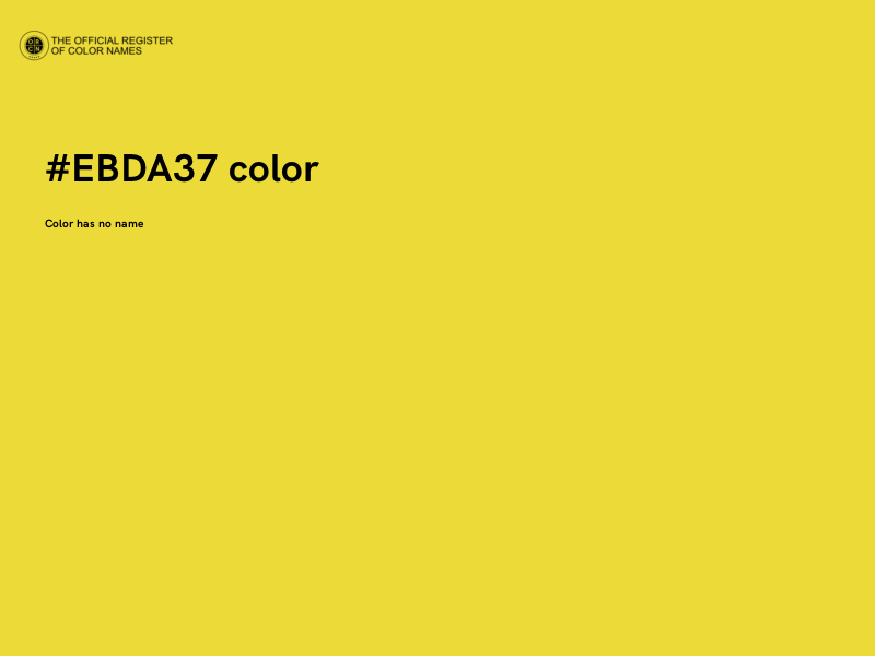 #EBDA37 color image