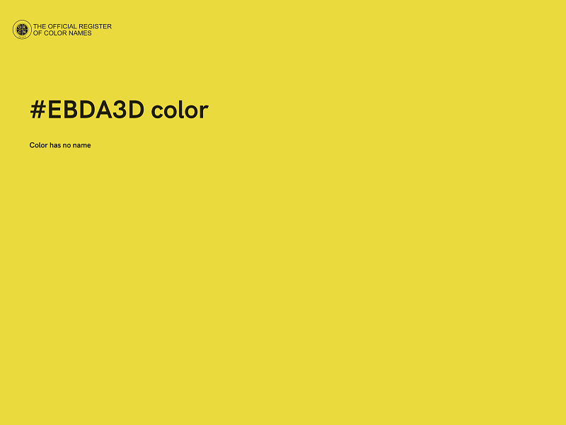 #EBDA3D color image