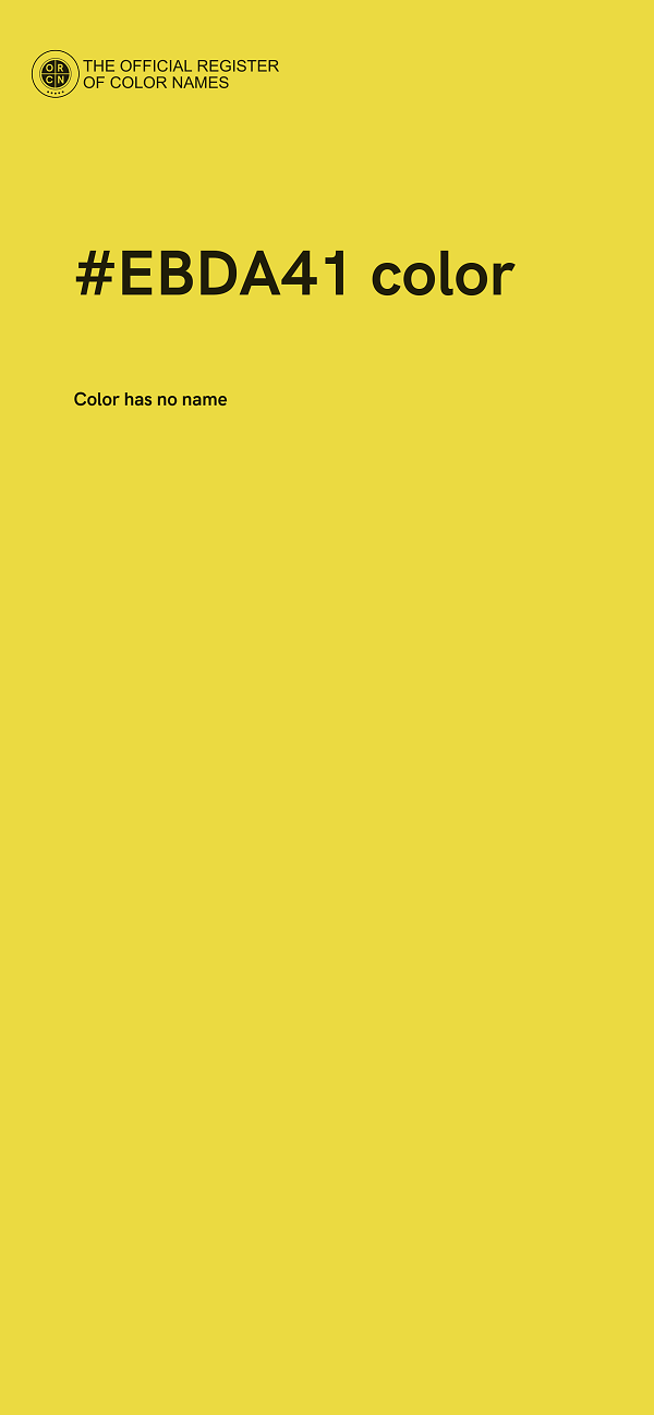 #EBDA41 color image