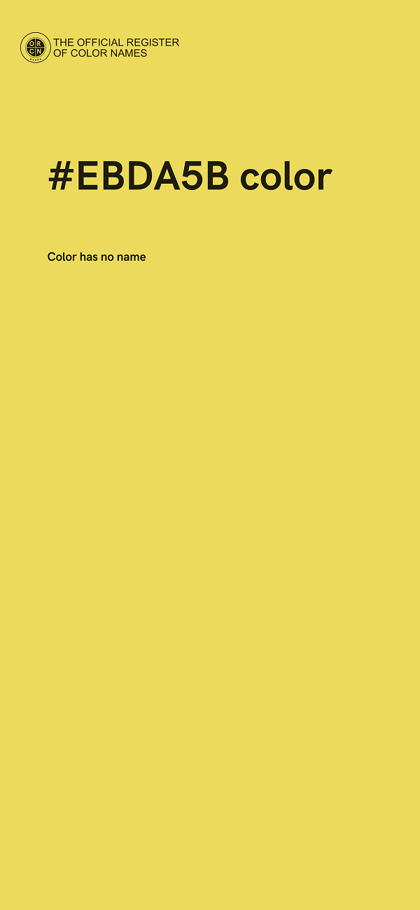 #EBDA5B color image