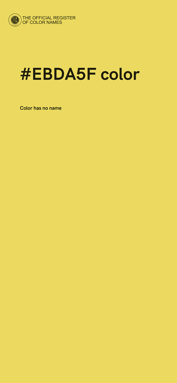 #EBDA5F color image