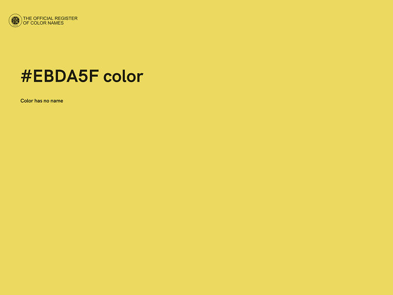 #EBDA5F color image