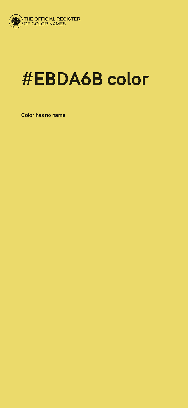 #EBDA6B color image