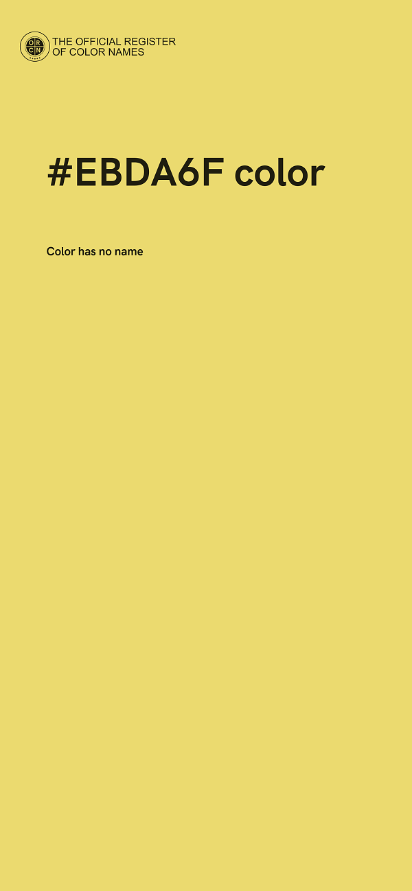 #EBDA6F color image