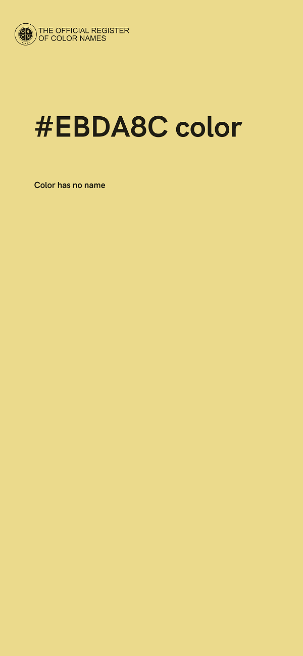 #EBDA8C color image