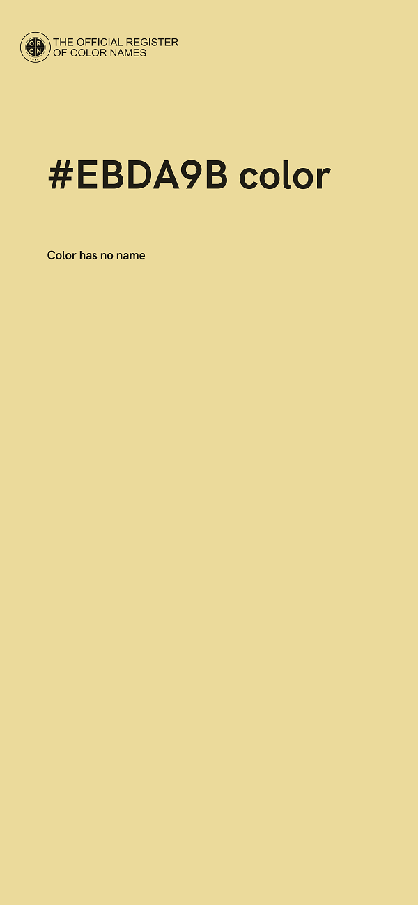 #EBDA9B color image