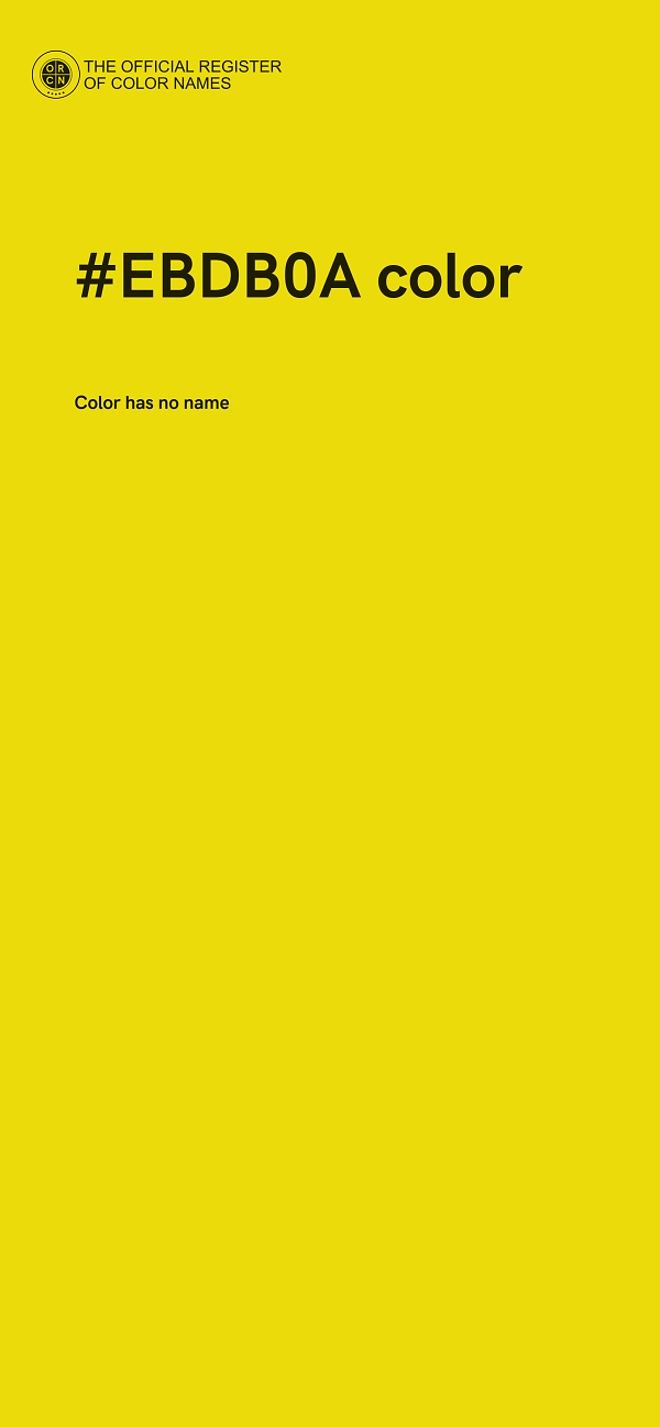 #EBDB0A color image
