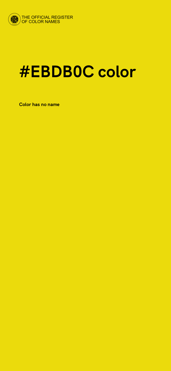 #EBDB0C color image