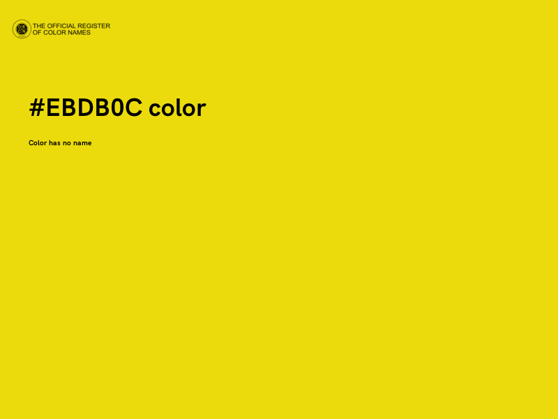 #EBDB0C color image