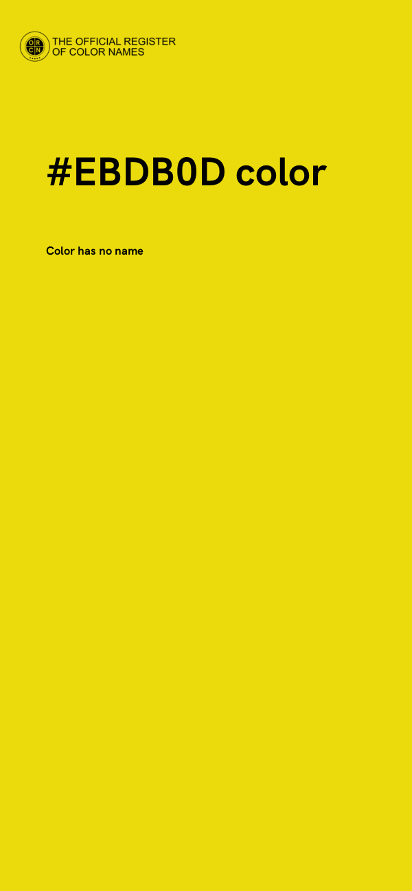 #EBDB0D color image