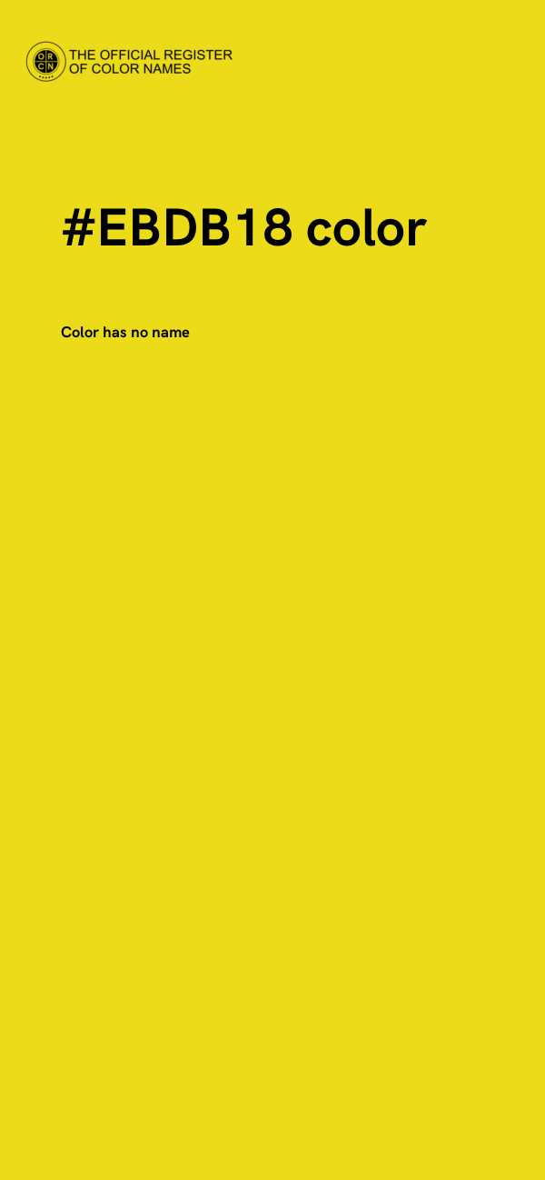 #EBDB18 color image