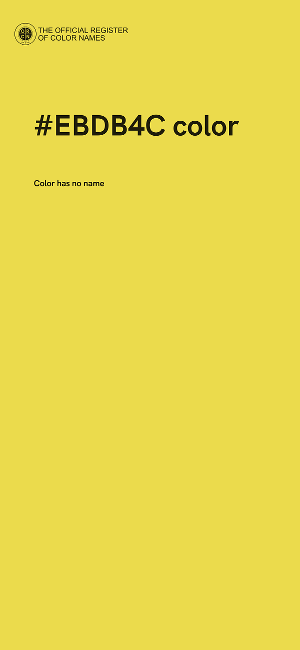 #EBDB4C color image