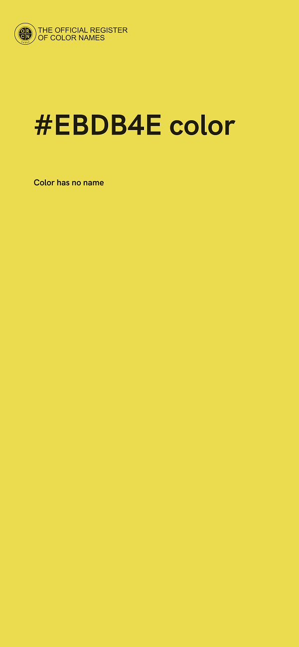 #EBDB4E color image