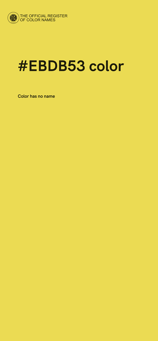 #EBDB53 color image