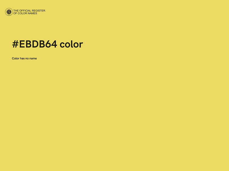 #EBDB64 color image